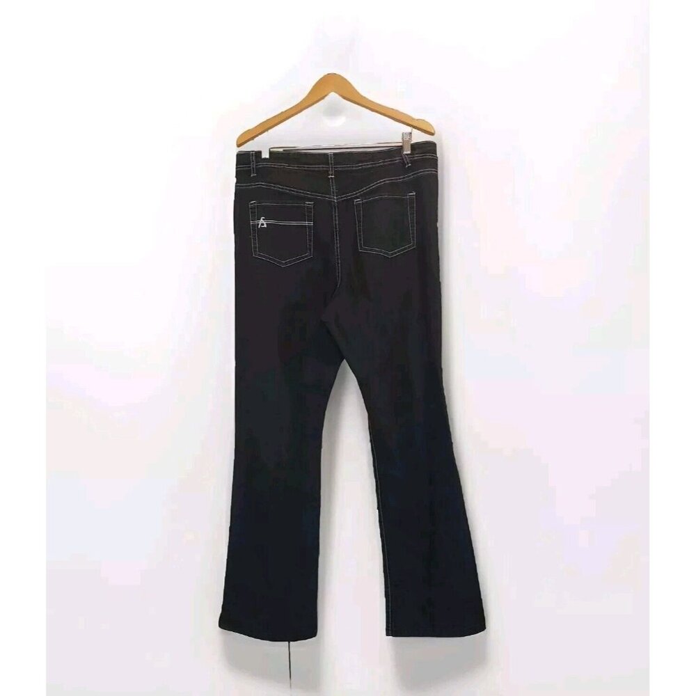 ASHLEY STEWART Denim Jeans Women's Size 14 Dark Blue Wash Citycore Dark Academia - Picture 2 of 16